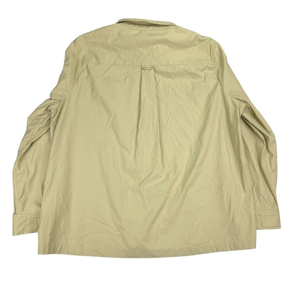 Alfani Mens Solid Twill Button Down Overshirt Khaki 2XL - Picture 4 of 4